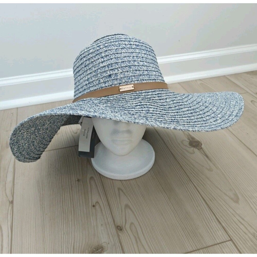 Betmar New York Women’s Wide Brim Floppy Sun Hat Blue Beach Hat